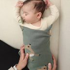 100% Luxury Cotton Receiving Swaddle Baby Blanket - Deer: Sage