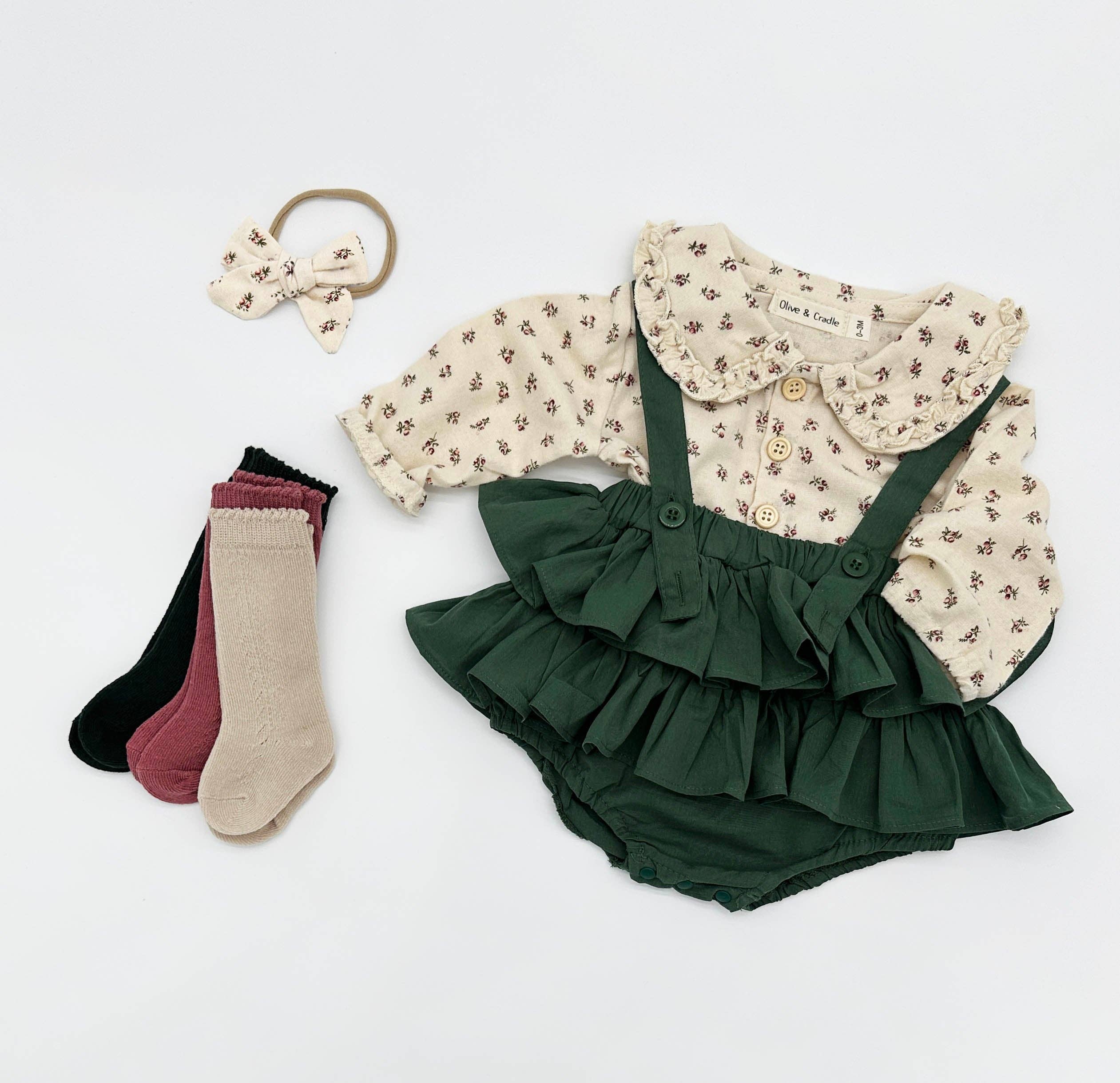 Peppermint Skirt 3pc: 3pc + Cream socks
