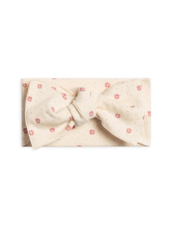 Organic Baby Hattie Knot Bow Wrap - Carla Floral / Punch
