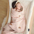 100% Luxury Cotton Swaddle Receiving Baby Blanket - Mushroom: Camel