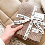 Heritage Knit 100% Organic Cotton Swaddle Baby Blanket: Mocha