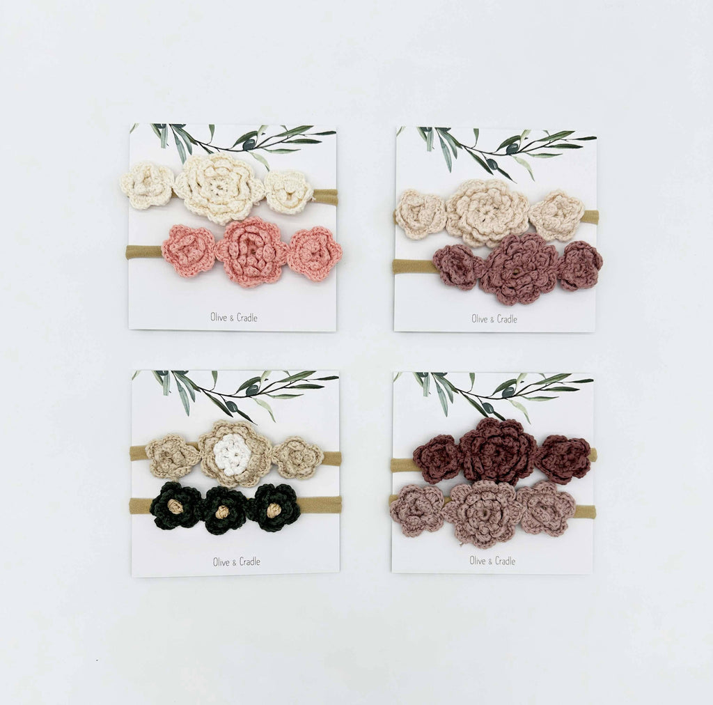 Crochet Triple Flower - Plum