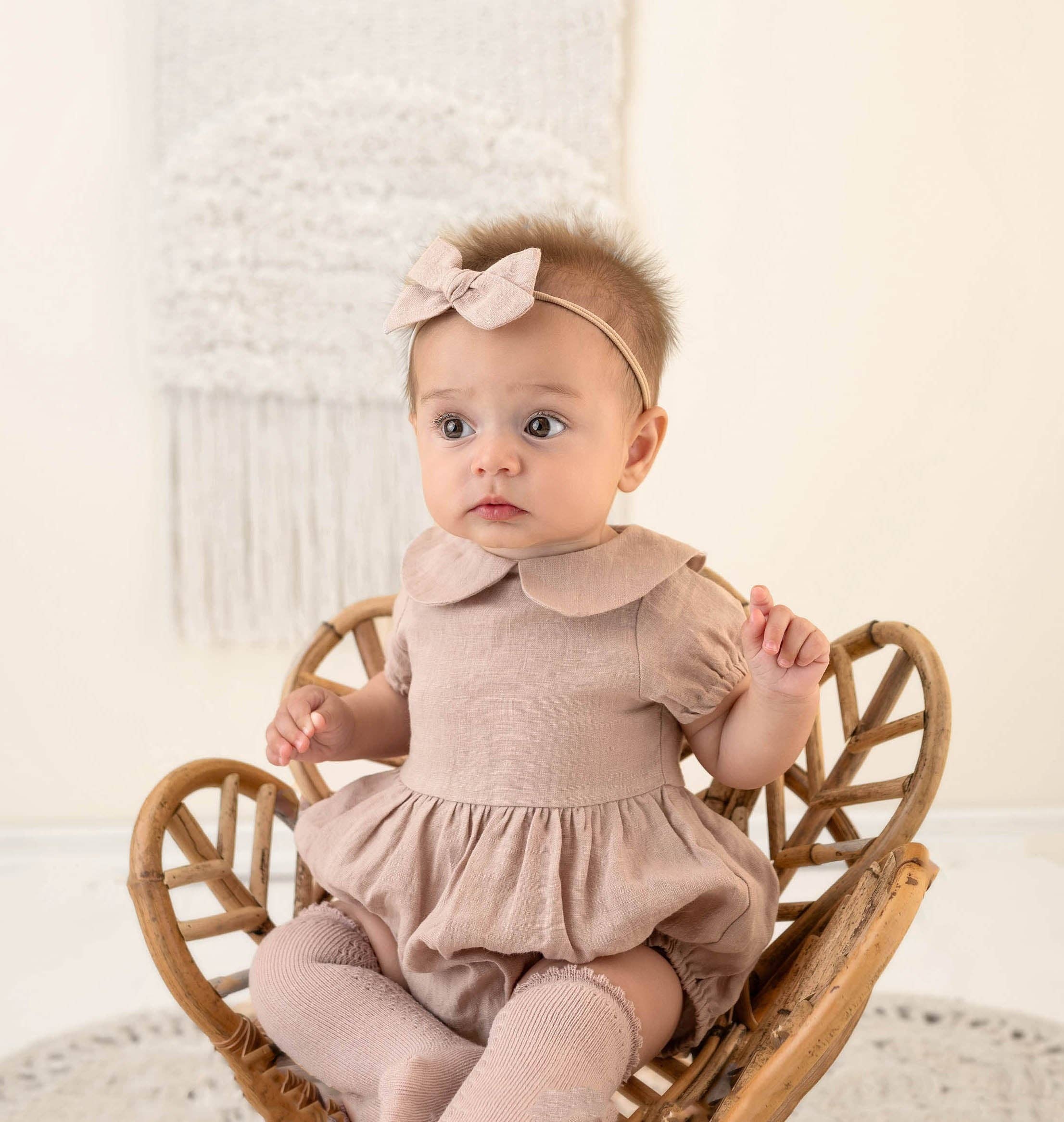 Allie Bubble Romper: Olive