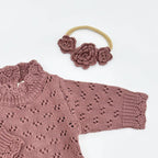 Crochet Triple Flower - Plum