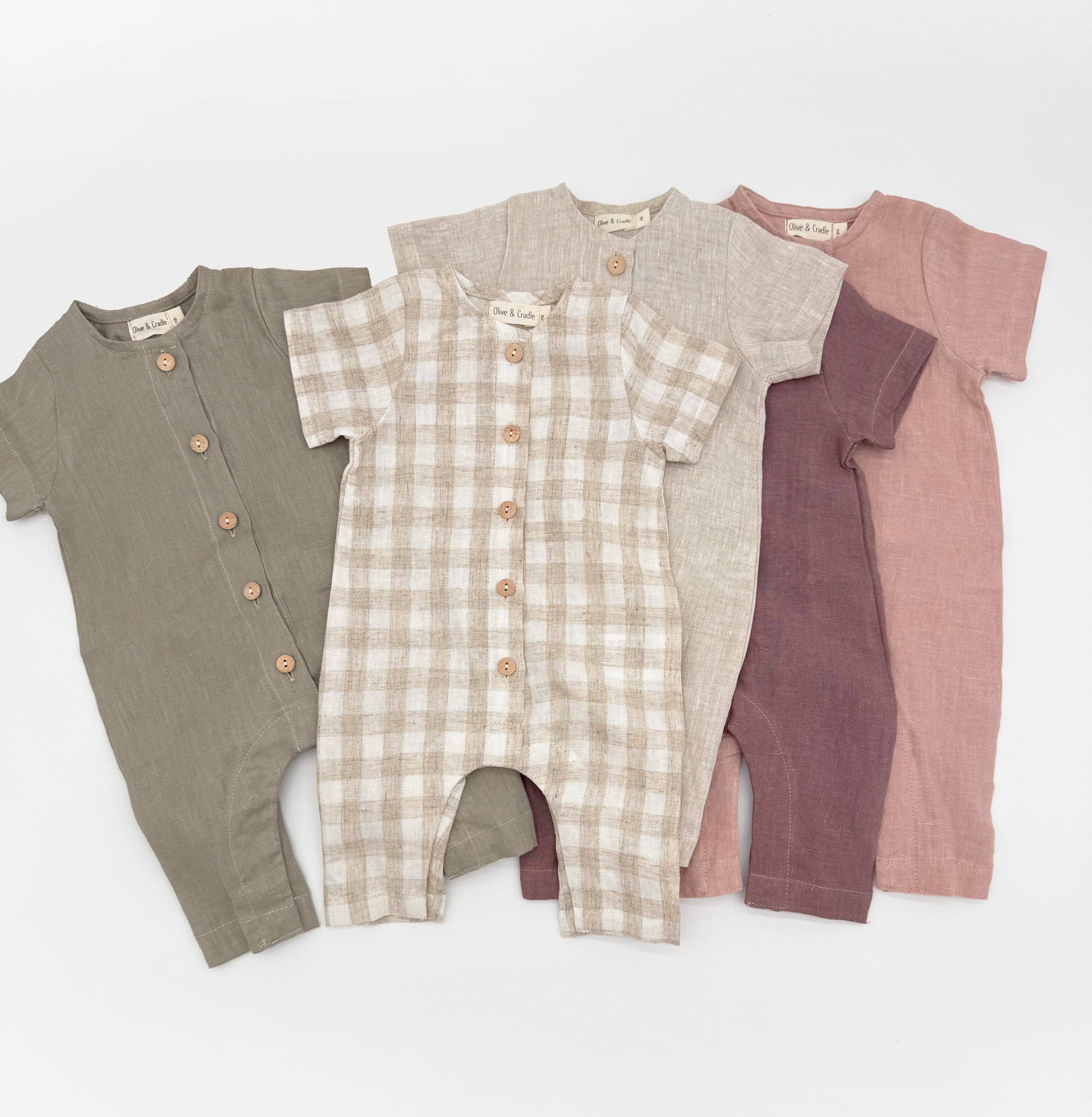 Sami Linen Jumper: Oat-gingham