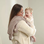 Heritage Knit 100% Organic Cotton Swaddle Baby Blanket: Mocha