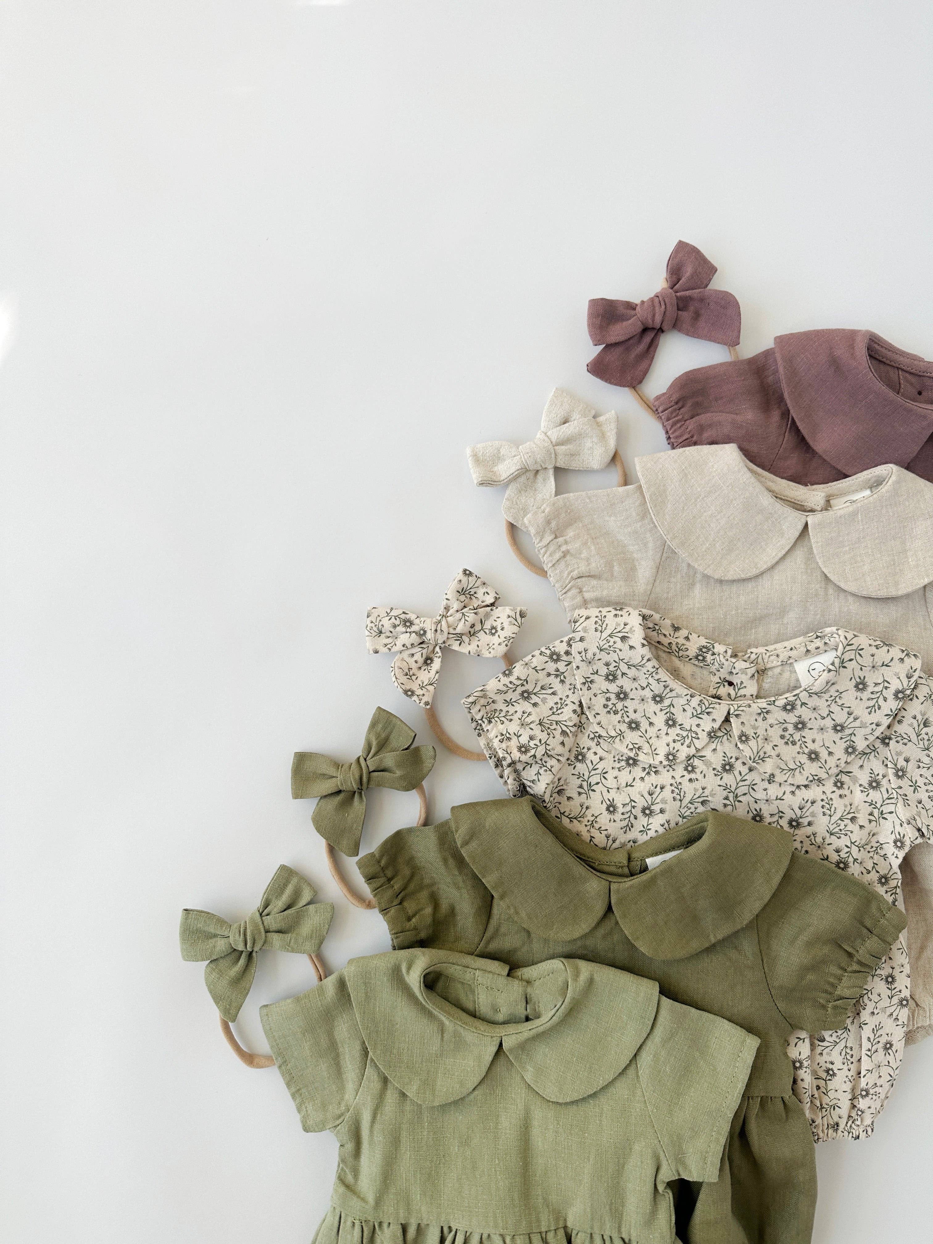 Allie Bubble Romper: Olive