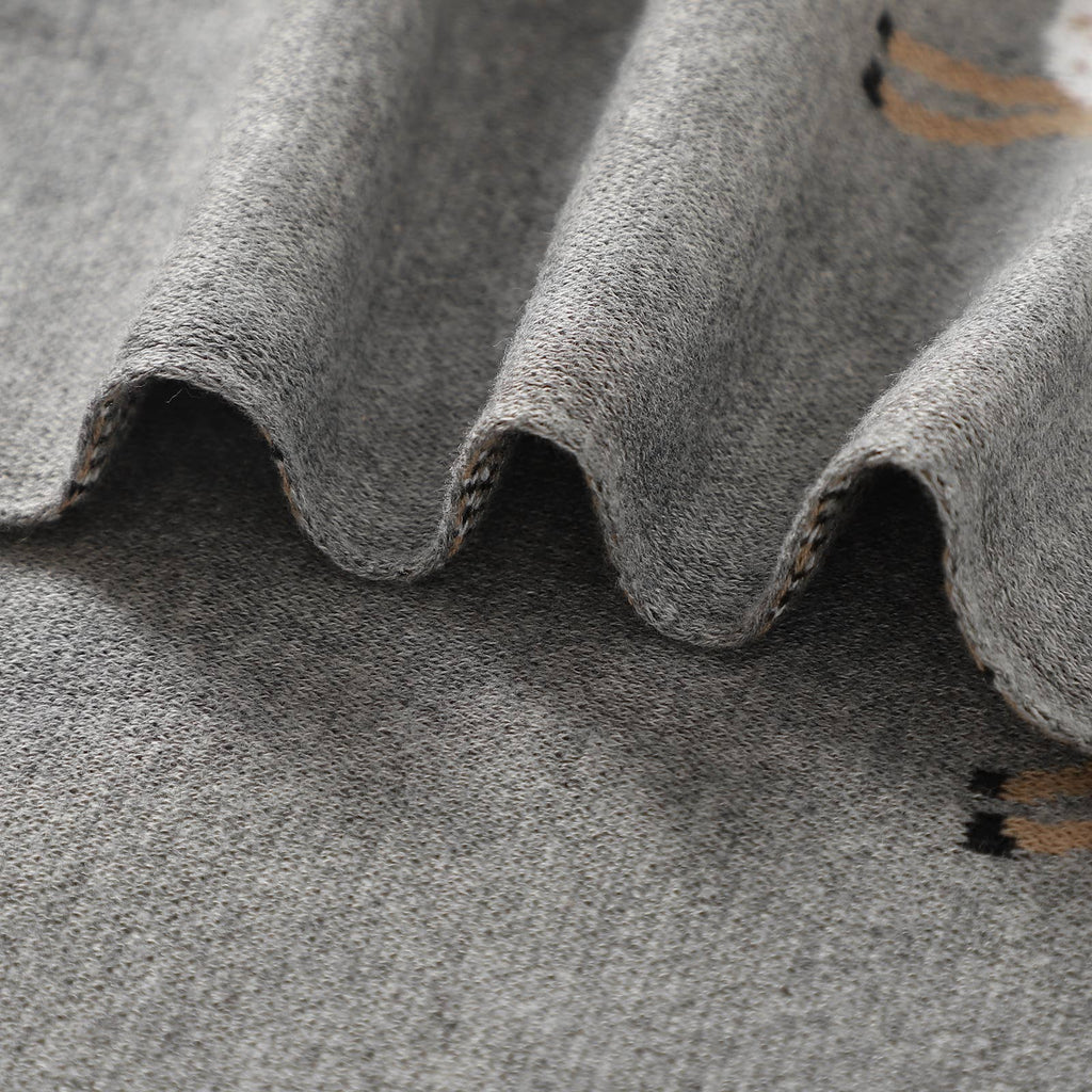 100% Luxury Cotton Receiving Swaddle Baby Blanket - Deer: Sage