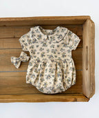 Violetta Floral Romper: Romper+Bow