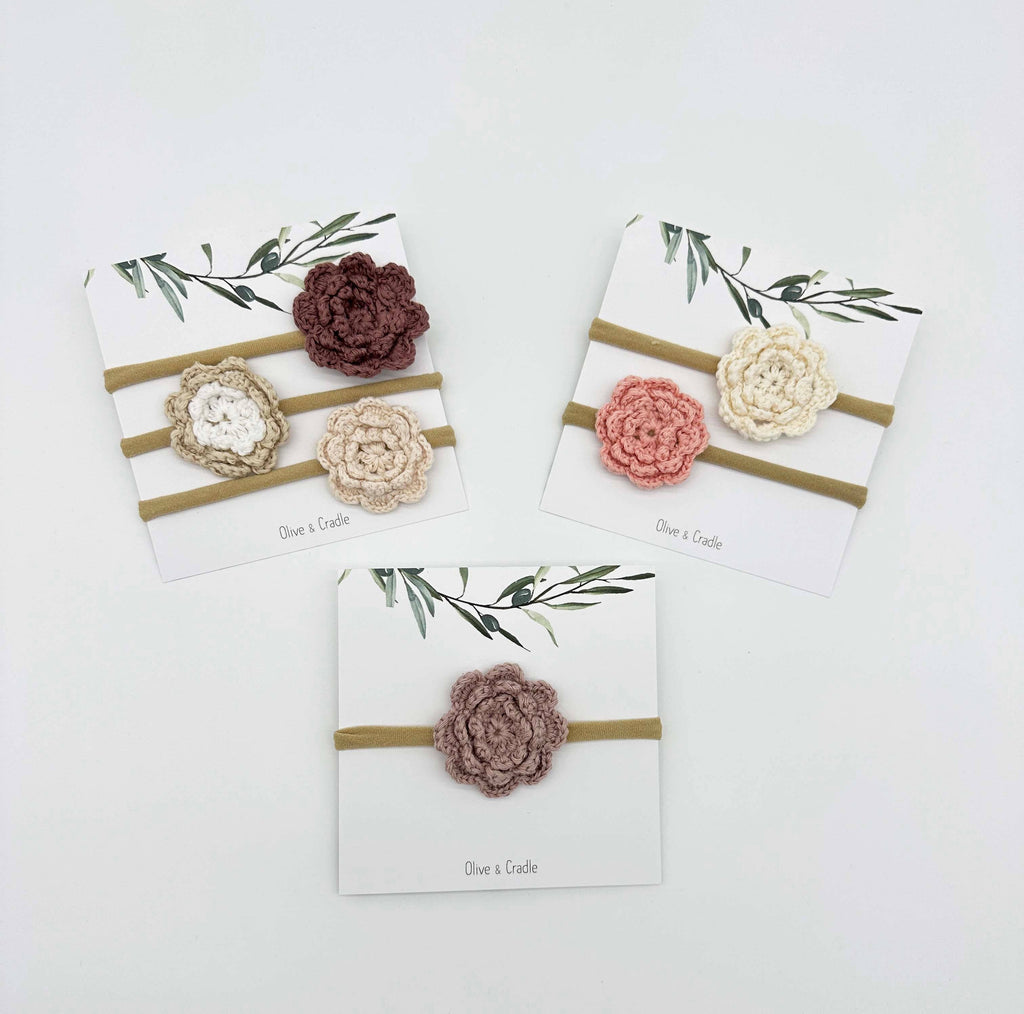 Crochet Triple Flower - Plum