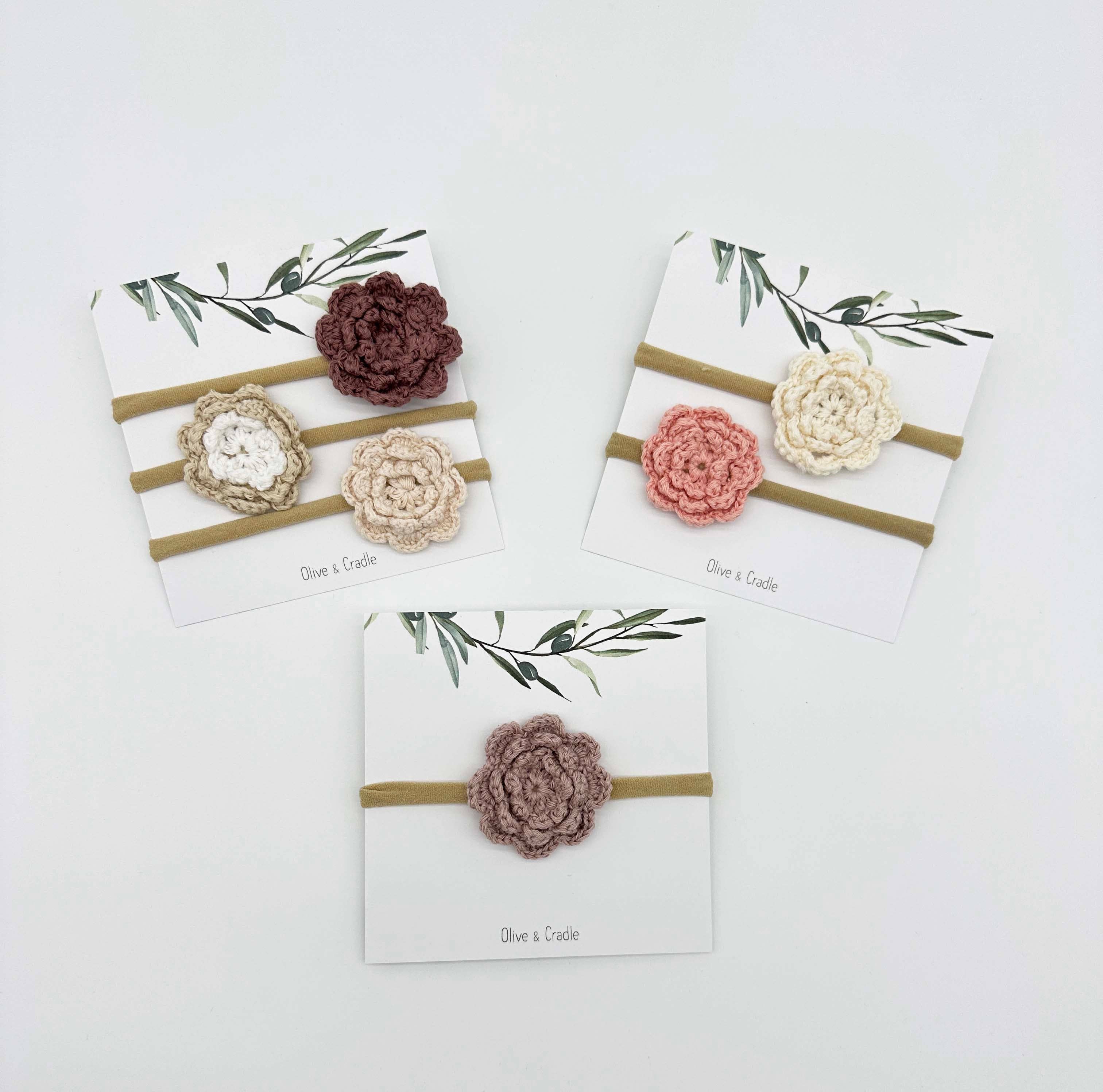 Crochet Triple Flower - Plum