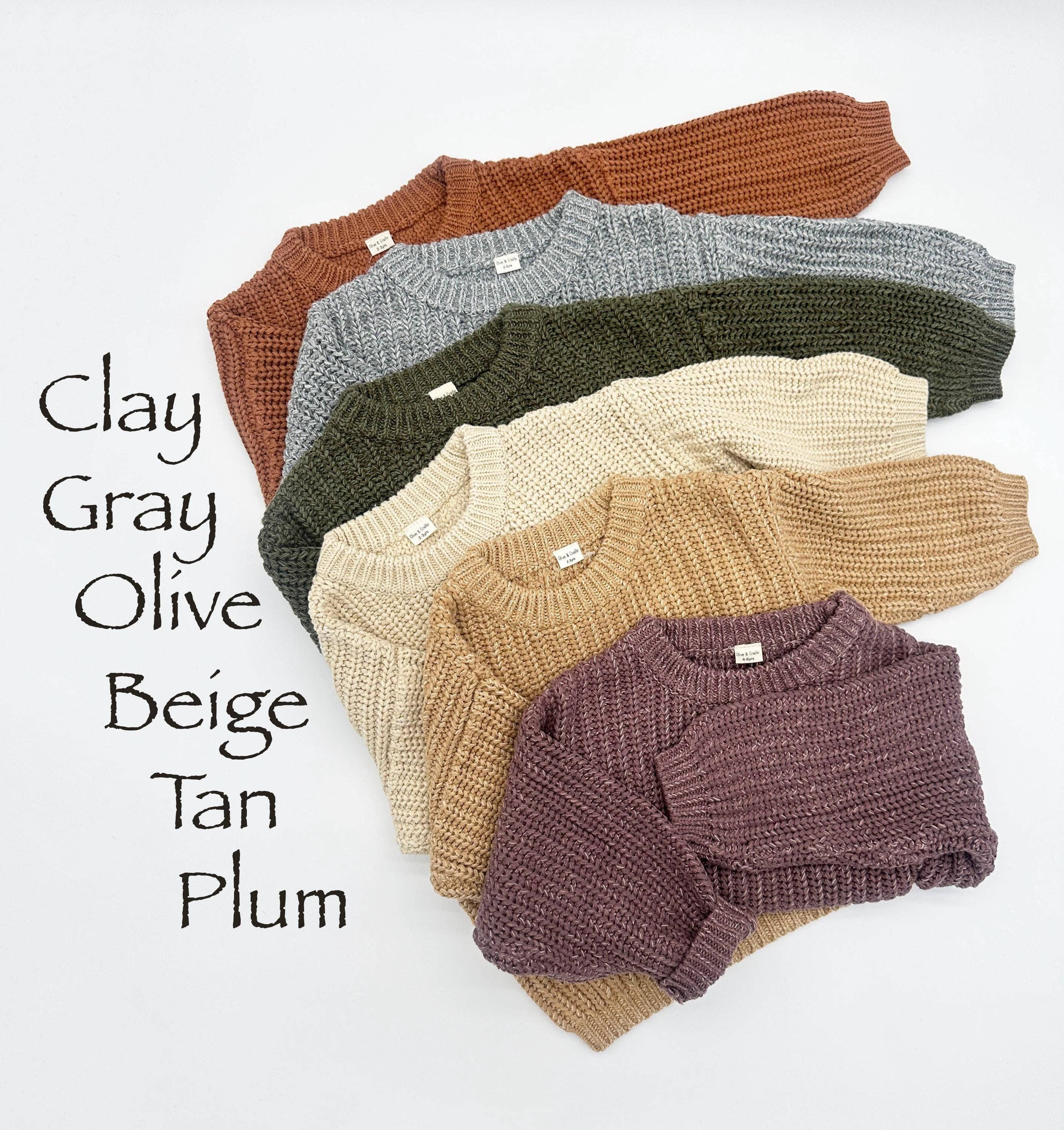 Baby Chunky Knit Set: Olive