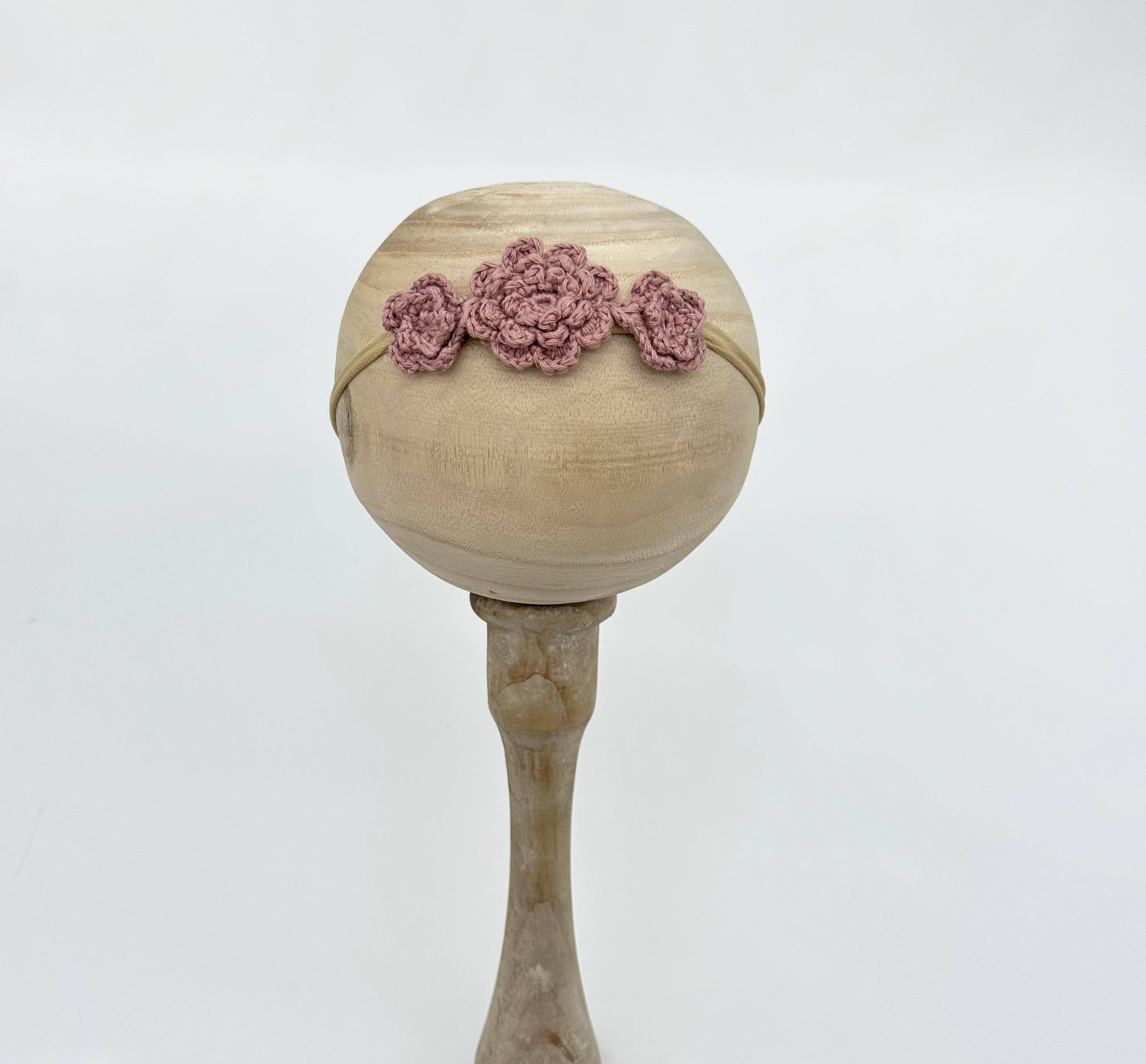 Crochet Triple Flower - Plum