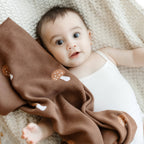 100% Luxury Cotton Swaddle Receiving Baby Blanket - Mushroom: Camel
