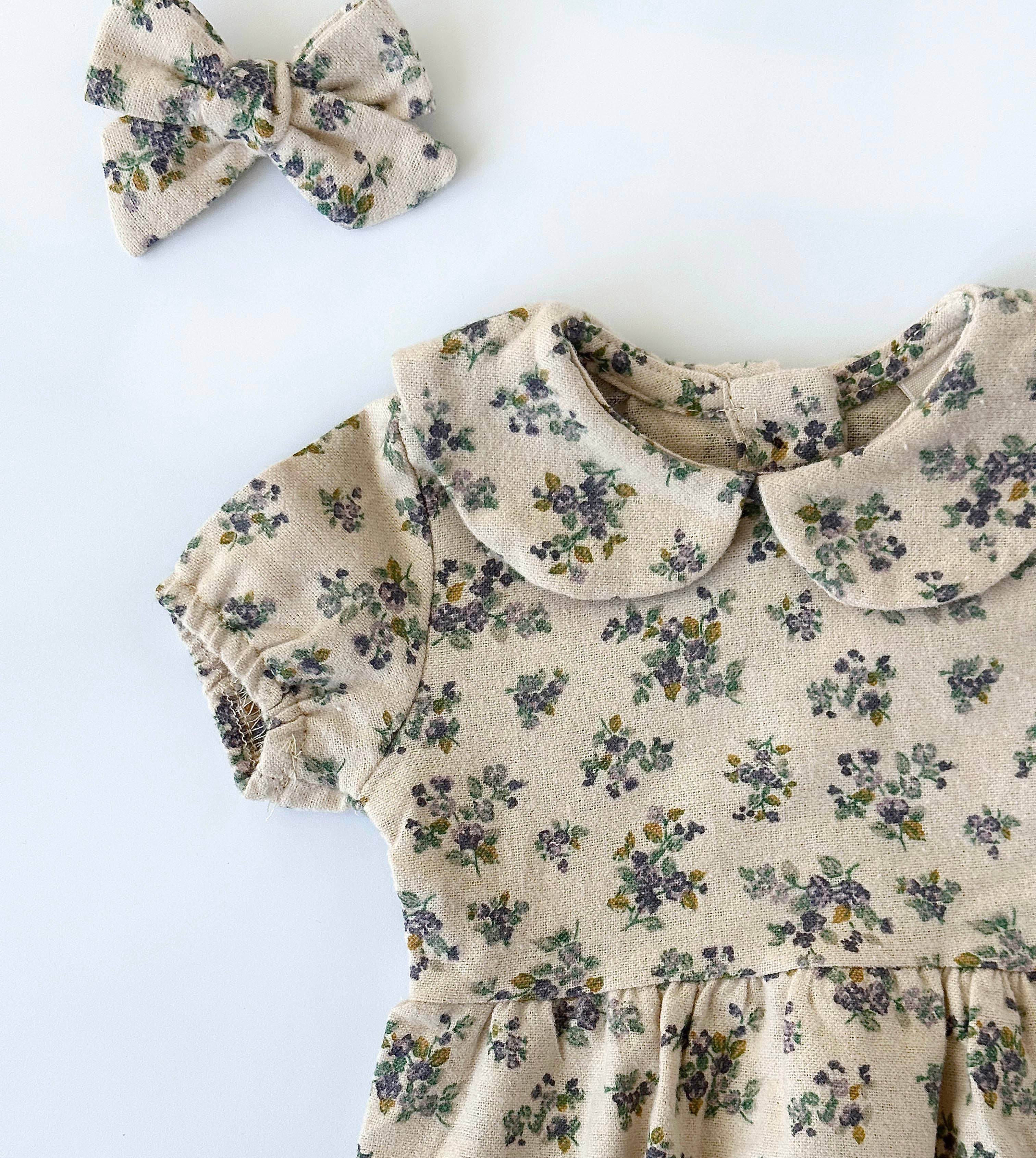 Violetta Floral Romper: Romper+Bow