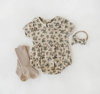 Violetta Floral Romper: Romper+Bow
