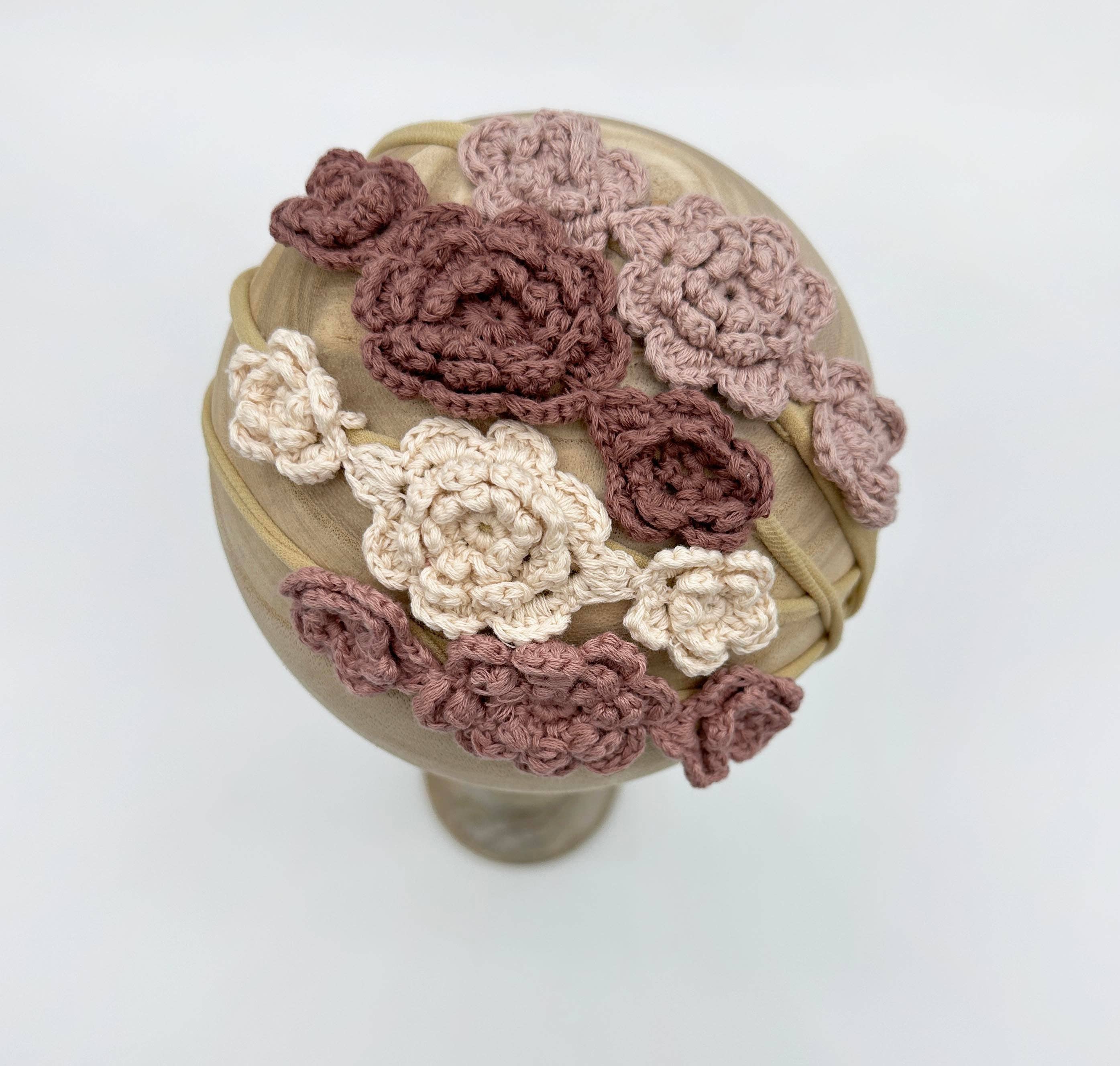 Crochet Triple Flower - Plum