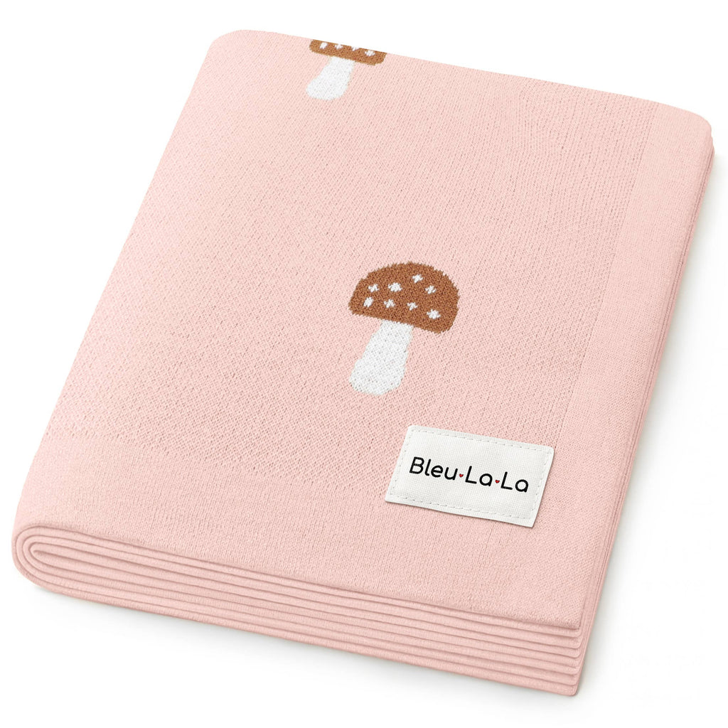 100% Luxury Cotton Swaddle Receiving Baby Blanket - Mushroom: Camel