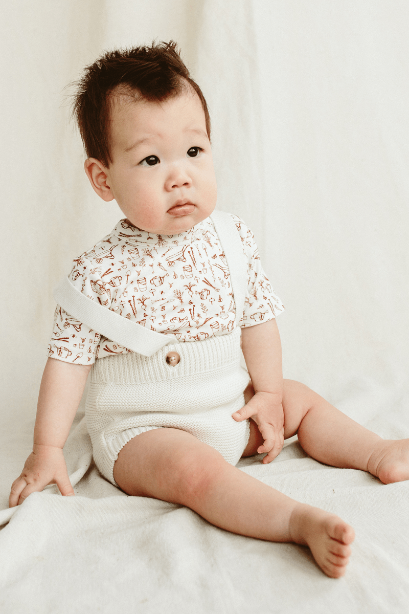 Knit Suspender bloomers | Cloud